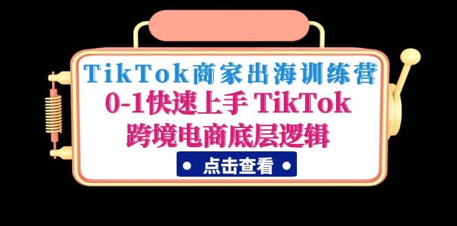 TikTok商家出海训练营:0-1快速上手 TikTok跨境电商底层逻辑(无水印)-逍遥游