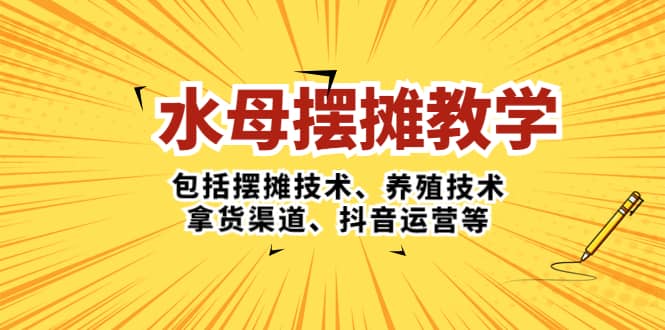 水母·摆摊教学,包括摆摊技术、养殖技术、拿货渠道、抖音运营等-逍遥游