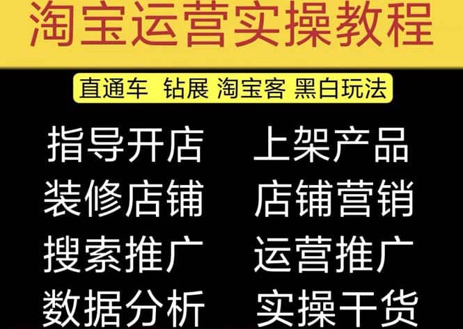 2023淘宝开店教程0基础到高级全套视频网店电商运营培训教学课程（2月更新）-逍遥游