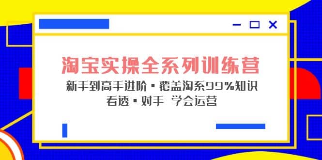 淘宝实操全系列训练营 新手到高手进阶·覆盖·99%知识 看透·对手 学会运营-逍遥游