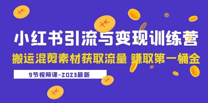 2023小红书引流与变现训练营：搬运混剪素材获取流量 赚取第一桶金（9节课）-逍遥游