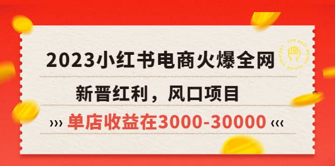 2023小红书电商火爆全网,新晋红利,风口项目,单店收益在3000-30000-逍遥游