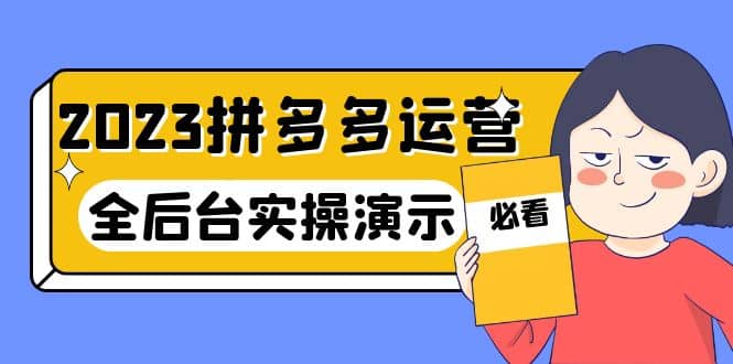 2023拼多多·运营:14节干货实战课,拒绝-口嗨,全后台实操演示-逍遥游