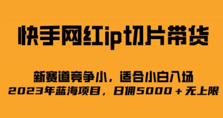 快手网红ip切片新赛道,竞争小事,适合小白 2023蓝海项目-逍遥游