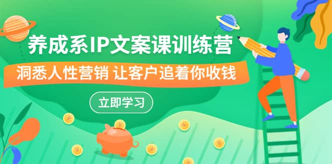 养成系-IP文案课训练营,文案心法的天花板 洞悉人性营销 让客户追着你收钱-逍遥游