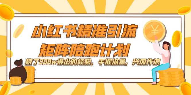 小红书精准引流·矩阵陪跑计划:烧了200w得出的经验,手握流量,兴风作浪!-逍遥游