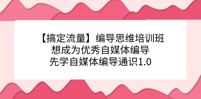 【搞定流量】编导思维培训班,想成为优秀自媒体编导先学自媒体编导通识1.0-逍遥游
