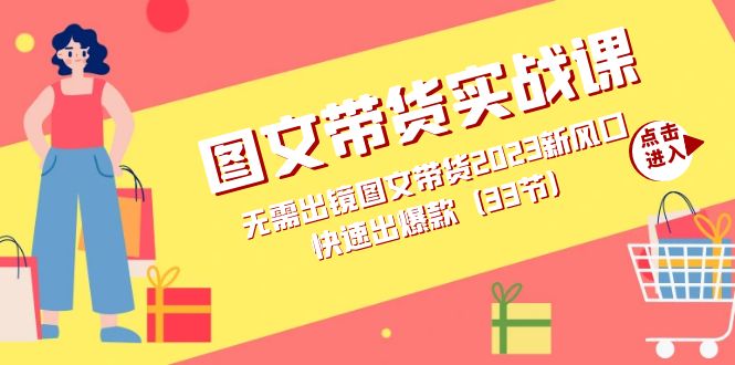图文带货实战课：无需出镜图文带货2023新风口，快速出爆款（33节）-逍遥游