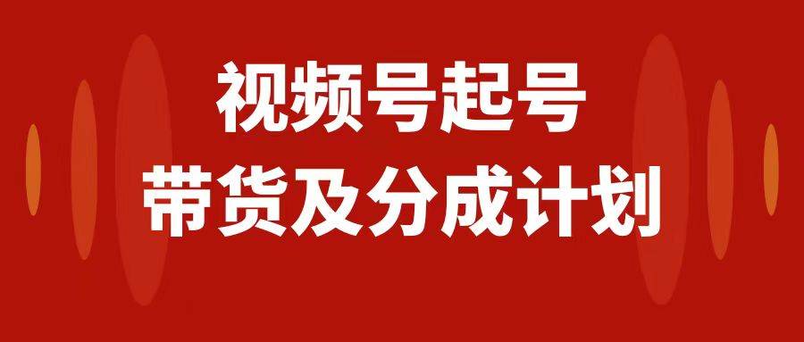 视频号快速起号,分成计划及带货,0-1起盘、运营、变现玩法,日入1000+-逍遥游