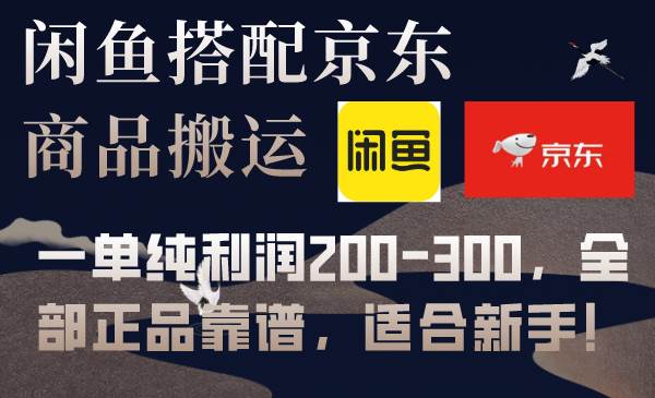 闲鱼搭配京东备份库搬运,一单纯利润200-300,全部正品靠谱,适合新手!-逍遥游