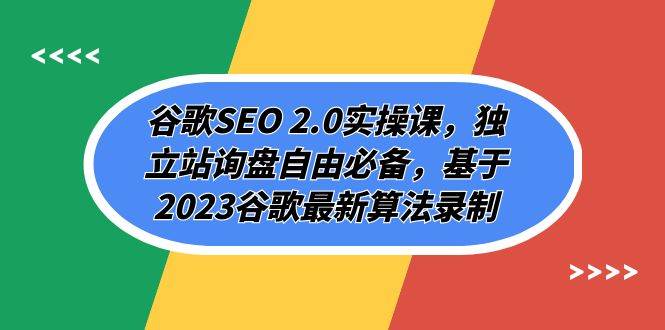 谷歌SEO 2.0实操课，独立站询盘自由必备，基于2023谷歌最新算法录制（94节-逍遥游