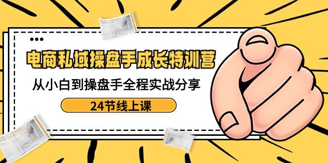电商私域-操盘手成长特训营：从小白到操盘手全程实战分享-24节线上课-逍遥游