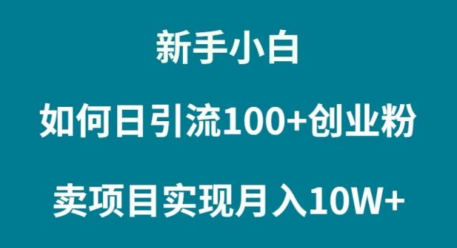 新手小白如何通过卖项目实现月入10W+-逍遥游