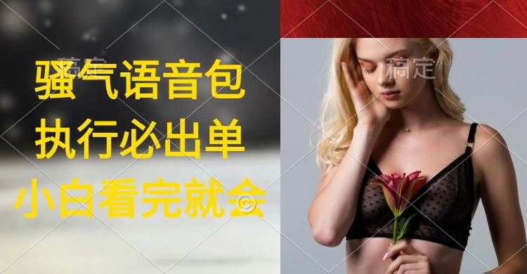 执行就出单，日入2000+，超火骚气语音包，小白看完课程就能马上实操-逍遥游