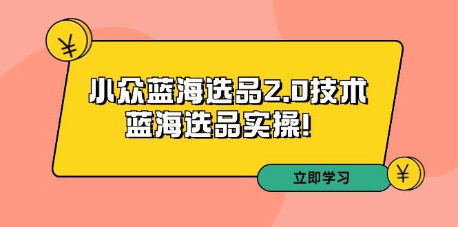 拼多多培训第33期:小众蓝海选品2.0技术-蓝海选品实操!-逍遥游