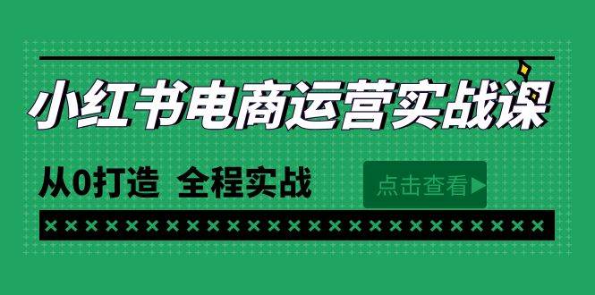 最新小红书·电商运营实战课，从0打造  全程实战（65节视频课）-逍遥游