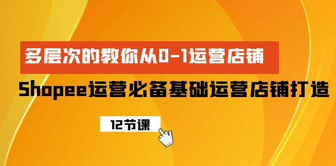 Shopee-运营必备基础运营店铺打造,多层次的教你从0-1运营店铺-逍遥游