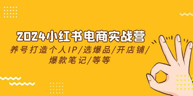 2024小红书电商实战营,养号打造IP/选爆品/开店铺/爆款笔记/等等(24节)-逍遥游