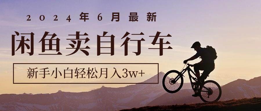 2024年6月最新闲鱼卖自行车,新手小白轻松月入3w+项目-逍遥游