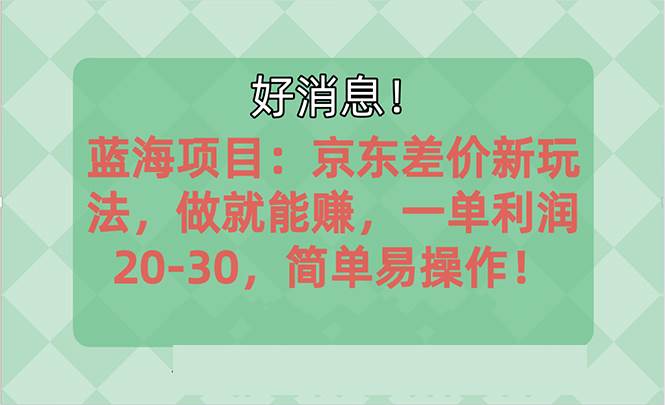 越早知道越能赚到钱的蓝海项目：京东大平台操作，一单利润20-30，简单…-逍遥游