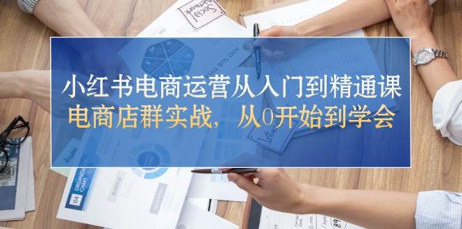 小红书电商运营从入门到精通课，电商店群实战，从0开始到学会-逍遥游