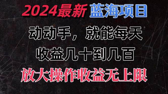 有手就行的2024全新蓝海项目，每天1小时收益几十到几百，可放大操作收…-逍遥游