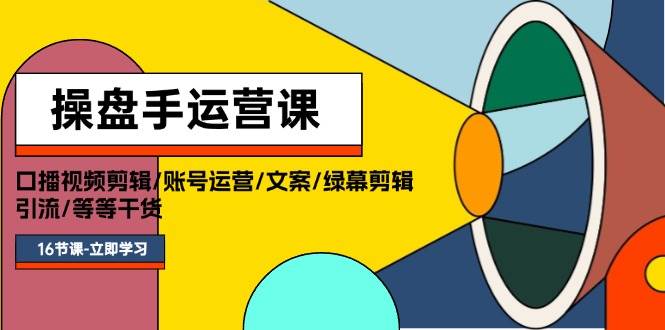 操盘手运营课程:口播视频剪辑/账号运营/文案/绿幕剪辑/引流/干货/16节-逍遥游