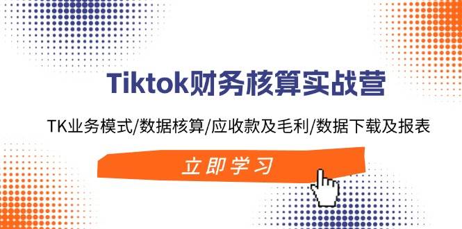 Tiktok财务核算实战营：TK业务模式/数据核算/应收款及毛利/数据下载及报表-逍遥游