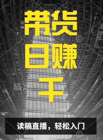 视频号技术直播带货， 会读稿就行，小白日入1000+-逍遥游
