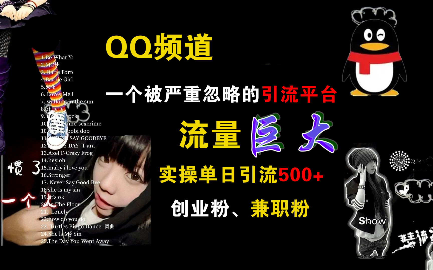 QQ频道，一个被严重忽略的引流平台，流量巨大，实操单日引流500+创业粉、兼职粉-逍遥游