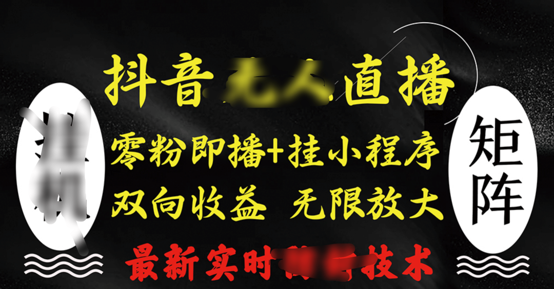 抖音无人直播最新独家玩法,小雪花+撸音浪双向收益,可矩阵放大-逍遥游