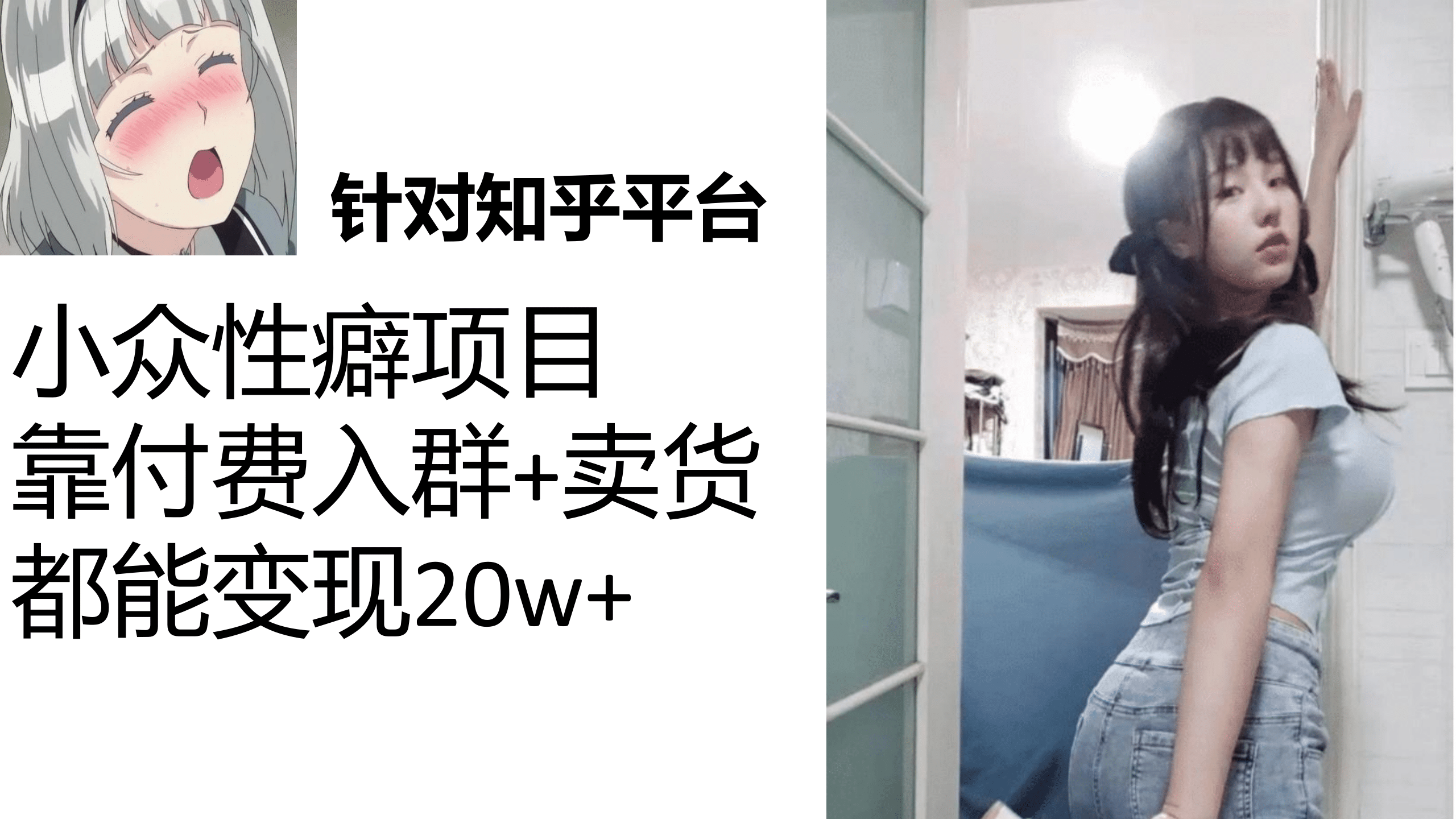 图片[1]-知乎小众性癖项目，Lsp的钱才是最好赚的，付费建群+卖货变现20w-逍遥游