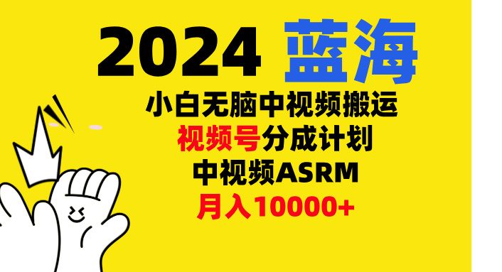 小白无脑复制-中视频视频号-分成计中视频ASRM-逍遥游