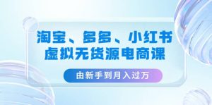 淘宝、多多、小红书-虚拟无货源电商课（3套课程）-逍遥游