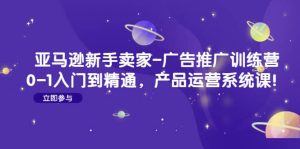 亚马逊新手卖家-广告推广训练营：0-1入门到精通，产品运营系统课-逍遥游