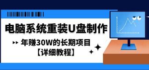 电脑系统重装U盘制作，长期项目【详细教程】-逍遥游