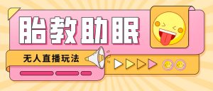 最新抖音快手蓝海无人直播胎教助眠玩法，轻松引爆直播间【教程+软件+素材】-逍遥游