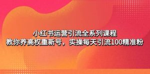 小红书运营引流全系列课程：教你养高权重新号-逍遥游