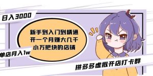 拼多多虚拟开店打卡群：入门到精通（昨日群里有小伙伴3000+）2月26更新-逍遥游