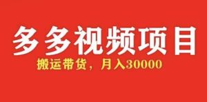 多多带货视频快速50爆款拿带货资格，搬运带货【全套+详细玩法】-逍遥游