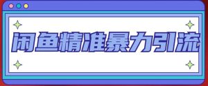 闲鱼精准暴力引流全系列课程，每天被动精准引流200+客源技术（8节视频课）-逍遥游