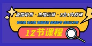 直播带货·主播运营2合1实战课 有货源 无货源 直播推流 极速起号 稳定出单-逍遥游