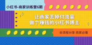 小红书-商家训练营12期：让商家丢掉付流量-逍遥游