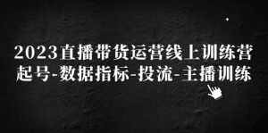 2023直播带货运营线上训练营,起号-数据指标-投流-主播训练-逍遥游