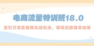电商流量特训班18.0，直引万流量破局实操玩法，现场出数据拿结果-逍遥游