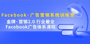 Facebook·广告营销系统训练营：金牌·营销2.0 行业最全Facebook广告·体系-逍遥游