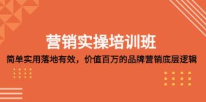 营销实操培训班:简单实用-落地有效,价值百万的品牌营销底层逻辑-逍遥游