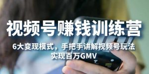 视频号赚钱训练营:6大变现模式,对平台的各项功能详细讲解,实现百万GMV-逍遥游