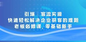 引爆·客流实操：快速轻松解决企业获客的难题，老板必修课，零基础新手-逍遥游