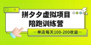 《拼夕夕虚拟项目陪跑训练营》单店100-200 独家选品思路与运营-逍遥游
